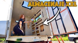 🚐 DUPLICA ALMACENAJE con ESTE DISEÑO INTERIOR en CAMIÓN CAMPER 🚚 [upl. by Aekan]