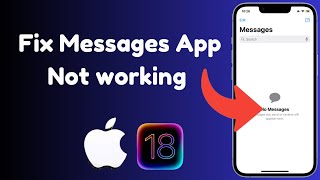 Fix Messages App Not Working In Any iPhoneIPad After IOS 18 Update Latest Method 2024 [upl. by Sophi]