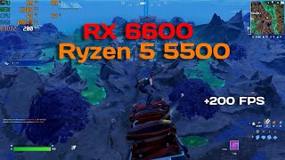 RX 6600  RYZEN 5 5500  Fortnite C5 S2 Low Settings Benchmark [upl. by Allez481]