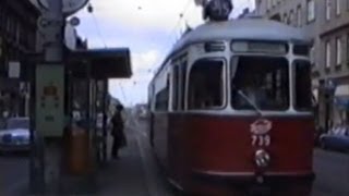 Wien Straßenbahn Linie 315  Mai 1990  FWagen  Vienna Tram  Führerstandsmitfahrt [upl. by Narcis]