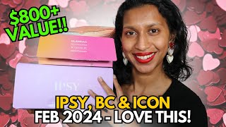 NEW February 2024 IPSY BOXYCHARM ICON BOX Unboxing [upl. by Illehs]