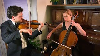 Duet violin amp cello STRAVINSKY Pulcinella Suite Serenata StayHome WithMe [upl. by Tchao287]