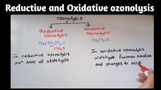 Ozonolysis  Reductive ozonolysis Oxidative ozonolysis reaction on alkene [upl. by Aanas]