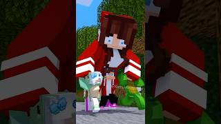 Running With Bigger And Bigger JJs Sister  MAIZEN Minecraft Animation shorts [upl. by Yemar60]