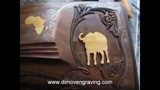 Wood Carving quotBig fivequot on gunstock of Blaser R93 [upl. by Mukund]