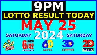 Lotto Result Today 9pm May 25 2024 PCSO [upl. by Lawford668]