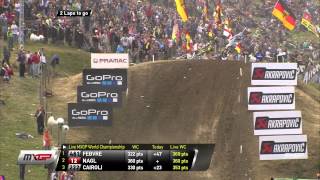 Dean Ferris vs Kevin Strijbos MXGP of Germany 2015  motocross [upl. by Nanaj582]