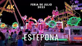 FERIA DE JULIO DE ESTEPONA 2023 Paseo por las Atracciones [upl. by Maighdlin]