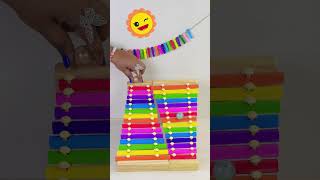 Satisfying Xylophone Colorful Marbles Balls 🌈🪩🪗shorts oddlysatisfying [upl. by Nenad]