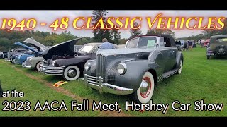 1940 1948 Classic Vehicles 2023 AACA Fall Meet Hershey Car Show aaca packard lincolncontinental [upl. by Blackmore496]