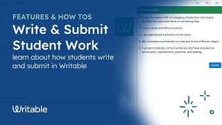 How Students Write and Submit Work in Writable [upl. by Luapnoj]