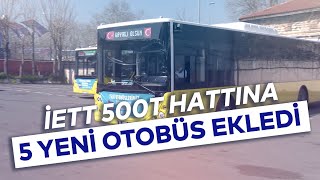 İETT 500T HATINA 5 YENİ OTOBÜS EKLEDİ [upl. by Luapnaej]