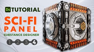 4Substance Designer Tutorial  Creating Fantastic Sci Fi Panel [upl. by Leumel974]