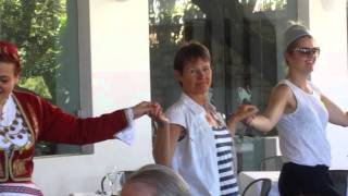 Greek Dancing at the Minos Beach Art Hotel Aghios Nikolaos Crete Easter 2016 [upl. by Isidora]