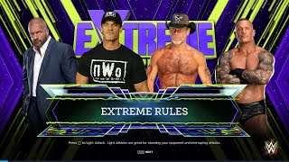 WWE THRIPLE H VS JOHN CENA VS SHAWN MICHEALS VS RANDY ORTAN EXTREME RULES Match [upl. by Simonne747]