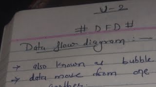 DFD  Data Flow Diagram  software engineering  handwritten notes  DFD DataFlowDiagram [upl. by Wier]