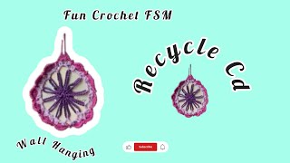 Recycle CD Daisy Flower Wall Hanging Diwali Special Crochet for Beginners Freindly [upl. by Lagiba]