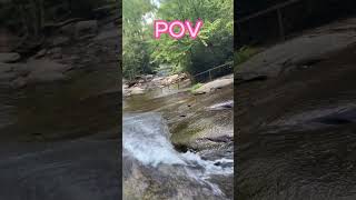 Terrifyingly Amazing 60 Natural Waterslide pisgahnationalforest [upl. by Ocimad]