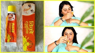 VICCO TURMERIC Ayurvedic Cream Review in Hindi Beauty Benefits [upl. by Yehtomit230]