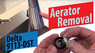 Delta Faucet Aerator Removal on 9113DST or RP80524 [upl. by Akehsal]