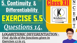 Exercise 55 Q14 Class 12 Maths  differentiation  maths [upl. by Enautna]