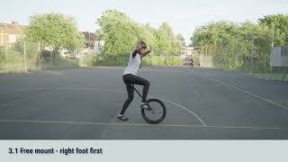 Unicycling UK Basic Skill Levels  Level 3 [upl. by Flem]