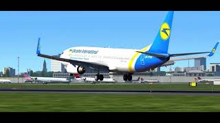 Kyiv landing IEV  Zibo Boeing 737800  Ukraine international airlines  XP11 [upl. by Prem479]