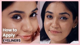 How To Apply Different Types of Eyeliners Perfectly  Eye Makeup for Beginner  Nykaa Beauty Basics [upl. by Jacquenetta293]