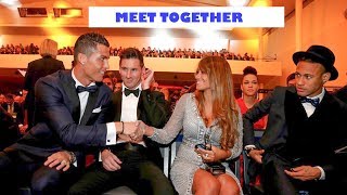 Lionel Messi And Cristiano Ronaldo Meet Together  Some Great Moment [upl. by Attehcram]