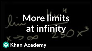 Limits at infinity of quotients Part 2  Limits and continuity  AP Calculus AB  Khan Academy [upl. by Yelekalb]