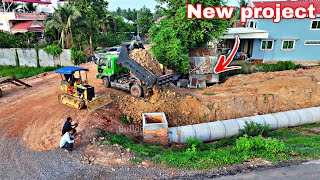 Bury the Twin Sewer System in Water and Clear the Forest on the Roadways By Dozer in Processing work [upl. by Mortie598]