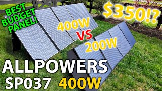 Allpowers 400W SP037 Folding Solar Panel Review  VS 200W [upl. by Osrick]