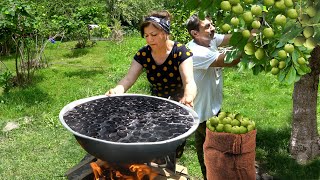 Harvesting Walnuts from FOREST  Making Traditional Azerbaijan Walnuts Jam [upl. by Acinnod]