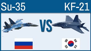 Sukhoi Su35 VS KF21 Boramae Top Fighter Jets of the World Compared [upl. by Ellenaj]