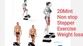 20 mint non stop stepper workout for weight loss  how to lose lower part  stepperworkout [upl. by Meier58]