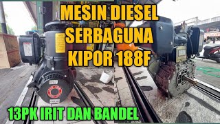 MESIN DIESEL 13 HPKIPOR 188F [upl. by Tarfe923]