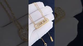 Luxury 18K Yellow Gold Move Diamond Necklacejewelryaddict christmasgifts goldnecklace jewelry [upl. by Ahcsatan]