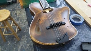 Guitar shop blog Episode 7 Ergonomic Archtop project Part 6 [upl. by Sidhu575]