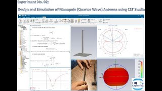 Design and Simulation of Monopole Quarter Wave Antenna using CST Studio [upl. by Cassi350]