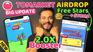 Tomarket 20x Boost Airdrop Weekly  Earn More STARS on Tomarket  Tomarket Airdrop Withdrawal Now [upl. by Sredna758]