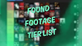 Found Footage Horror Movie Tier List [upl. by Rafaela]