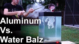 Molten Aluminum Vs Spitballs  SO COOL water balz [upl. by Bobinette]