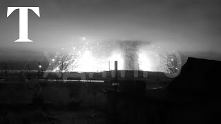 CCTV footage shows massive explosion at Ukraine ammunition depot [upl. by Katleen542]