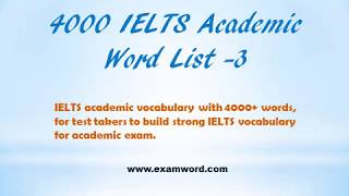 4000 IELTS Academic Word List 3 1 [upl. by Armanda]