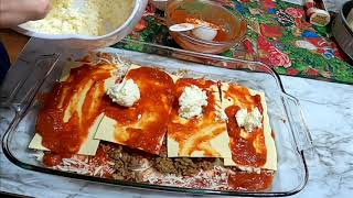 Lasagna Using Barilla Oven Ready Lasagna [upl. by Aikal]