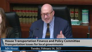 House Transportation Finance and Policy Committee 21423 [upl. by Eidna]