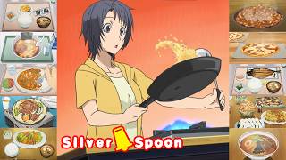 EVERY FOOD from Silver Spoon Gin no Saji Season 1 Season 2 [upl. by Bachman]