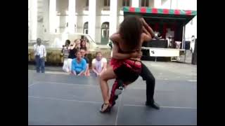 Haitian couple dancing Kizomba to Haitian music Kompa [upl. by Birkett]