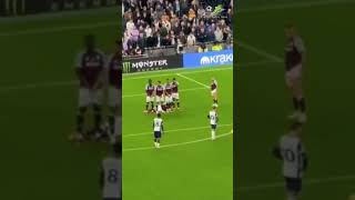 Footage of James Maddison Crazy Freekick Goal vs Aston Villa Tottenham football premierleague [upl. by Bernardine]