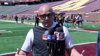 Coach Fleck Post Practice Availability [upl. by Gable]